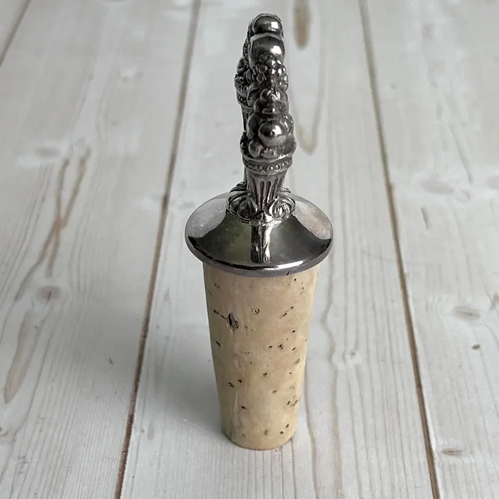 Vintage Reed & Barton Silver Plate Decanter Bottle Stopper 1624 King Francis